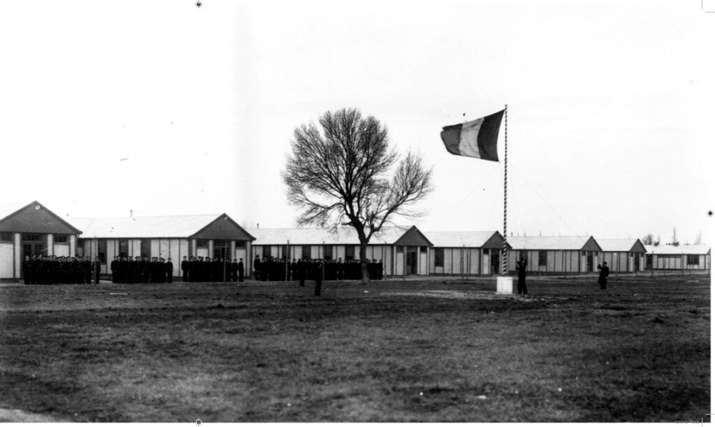 Wooden barracks housing the first classes of the French Air and Space Force Academy